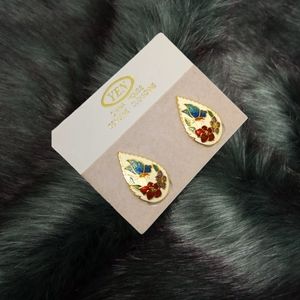 .👣4/$20 ~YEN - Genuine Cloisonne Pierced Earrings